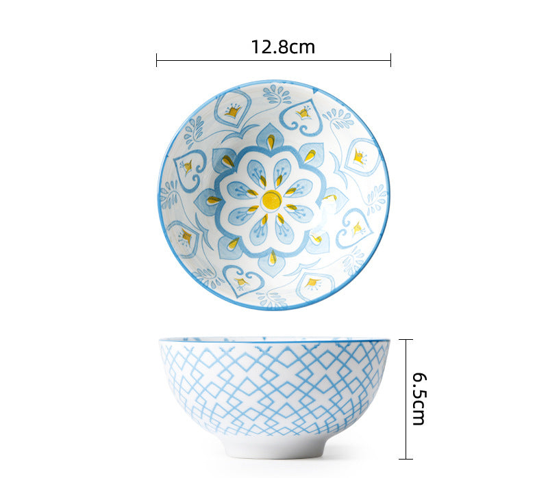 Ceramic Soup & Porridge Bowl - Porcelain Round Tableware for Kitchen