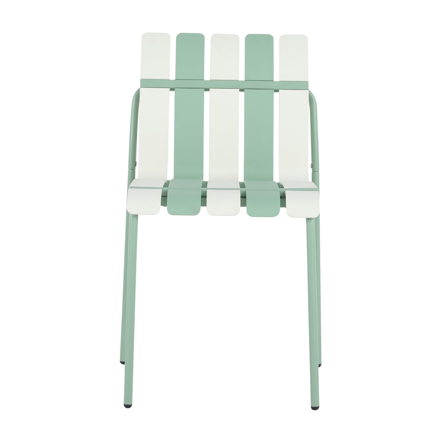 Modern Striped Color Block Dining Chairs - 4-Pack, Waterproof PP & Metal, Indoor/Outdoor Seating