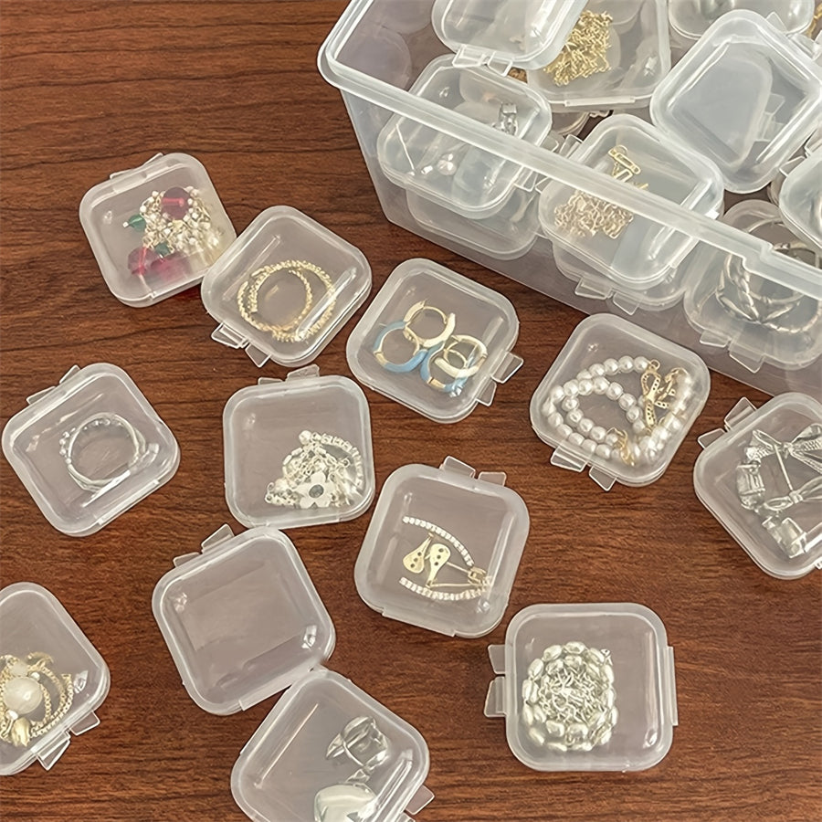 Small PVC Oxidation-Resistant Storage Box 3.5x3.5x2cm, Anti-Metal Corrosion Case