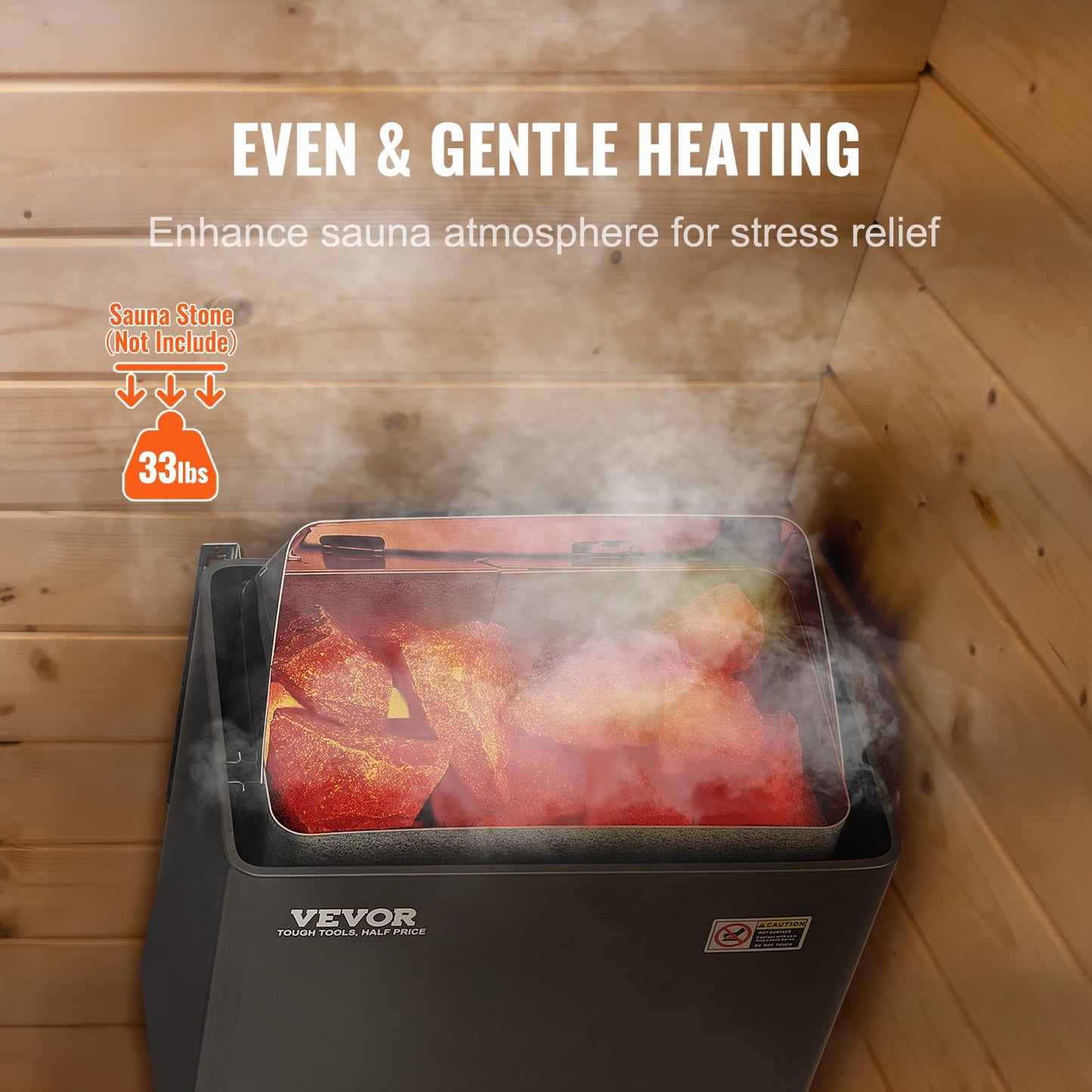 4.5KW Electric Sauna Heater for Home & Spa, Adjustable Temperature & Timer