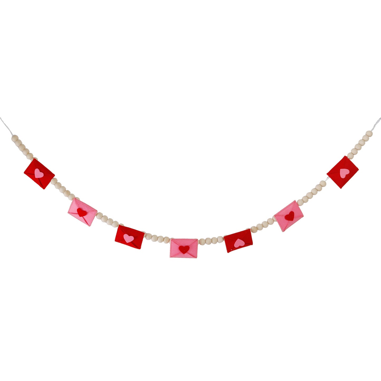 Felt Pennant Garland for Home Decor - Red Modern Wall Banner
