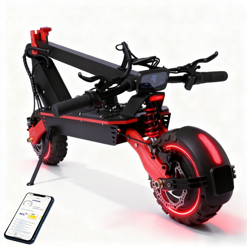 High-Power Off-Road Dual Motor Electric Scooter - 60V 27Ah