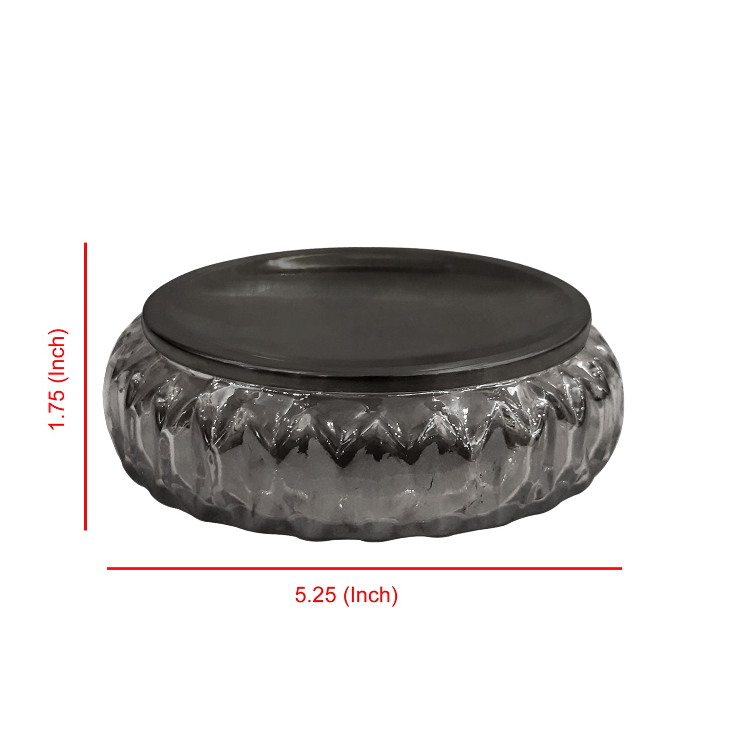 Glass Soap Dish For Bathroom Counter,Shower & Kitchen Smoke