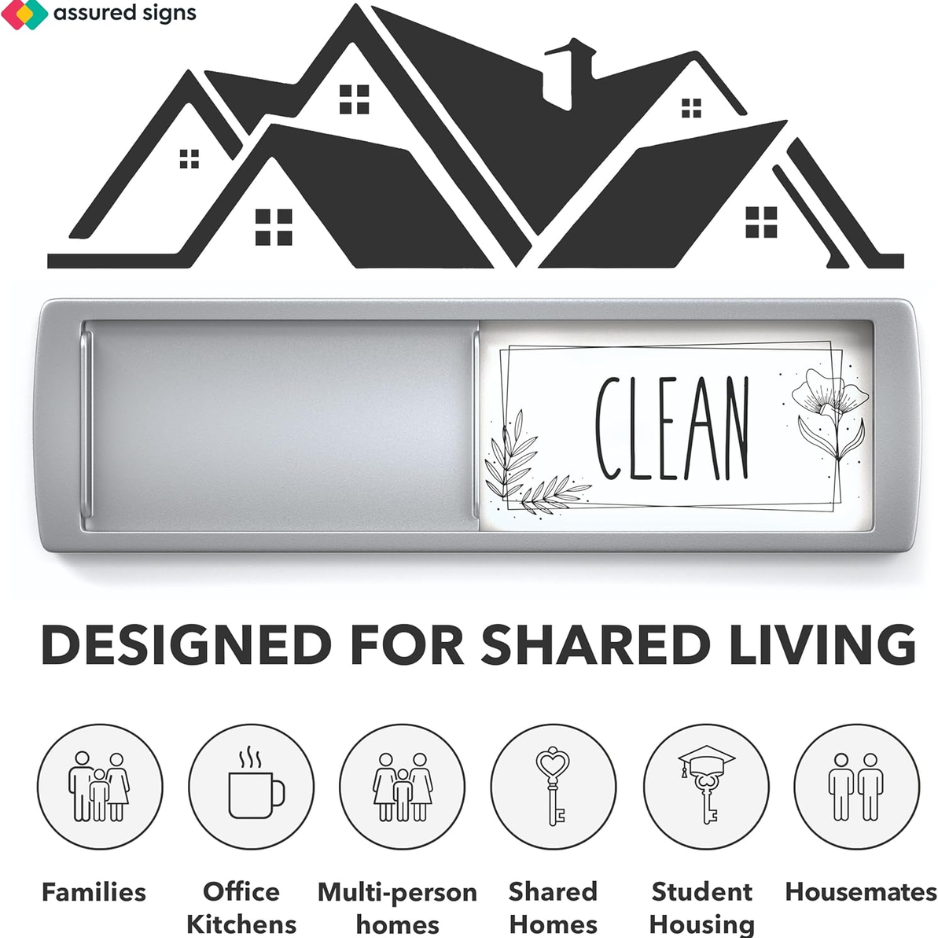 Magnetic Dishwasher Sign - Clean Dirty Status Indicator for Kitchen Organization