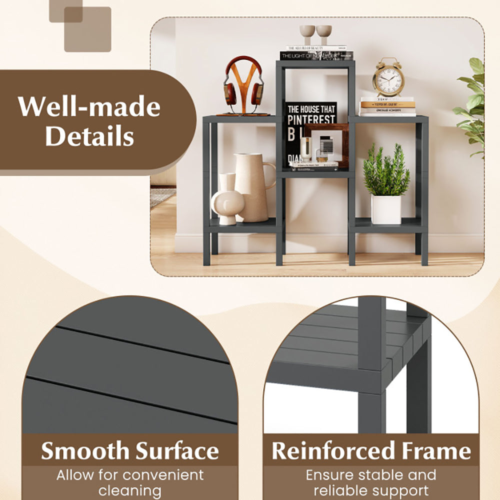 6 Tier Plastic Modular Storage Shelves For Living Room And Kitchen
