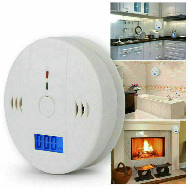 LCD Display CO Carbon Monoxide Gas Detector Device Home Safety Alarm