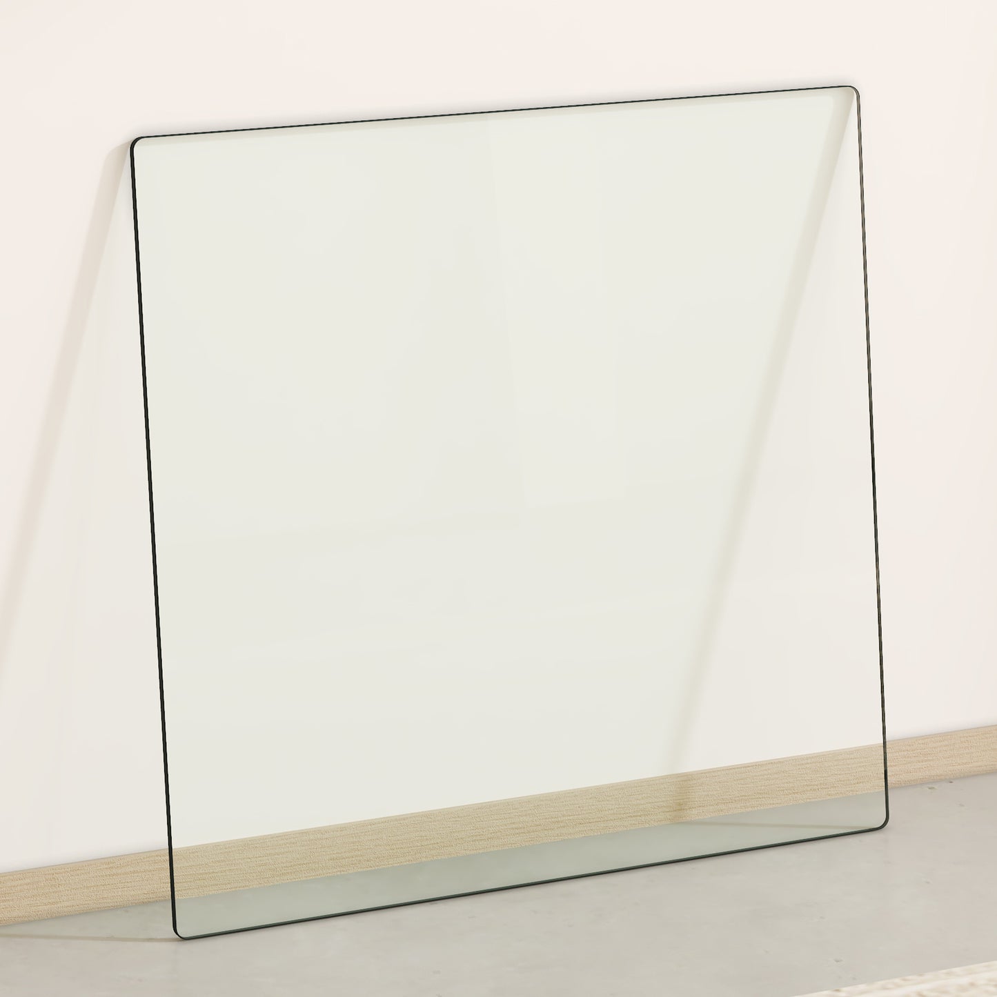 ONLY Separate Glass Tabletop.24-inch Square Heat-Resistant Clear