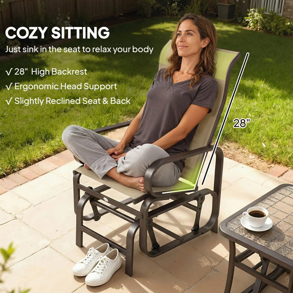 Outdoor Glider Chair Set - Ergonomic Design, Weather-Resistant