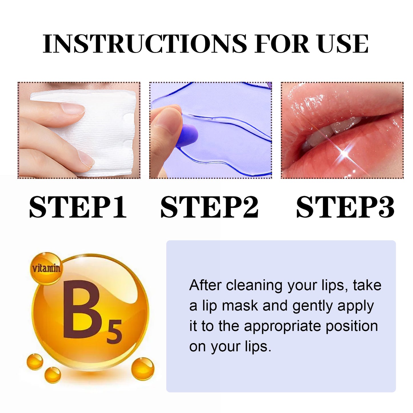Marine Collagen Lip Mask - Deep Moisturizing & Anti-Wrinkle Treatment (10pc)