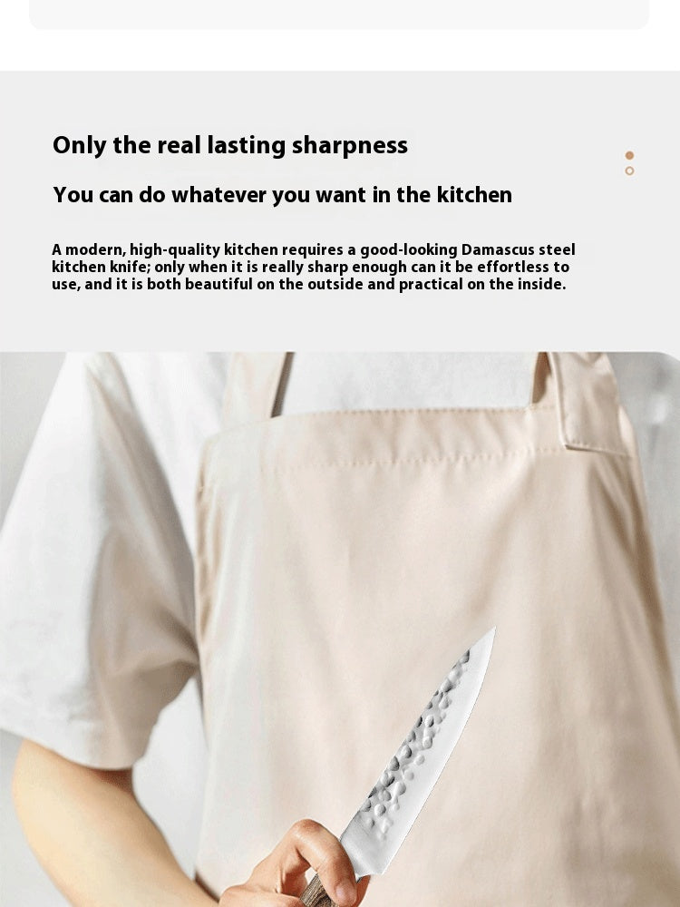 Japanese Style Hand Forged Kitchen Knife - High Carbon Steel, Replaceable Blade