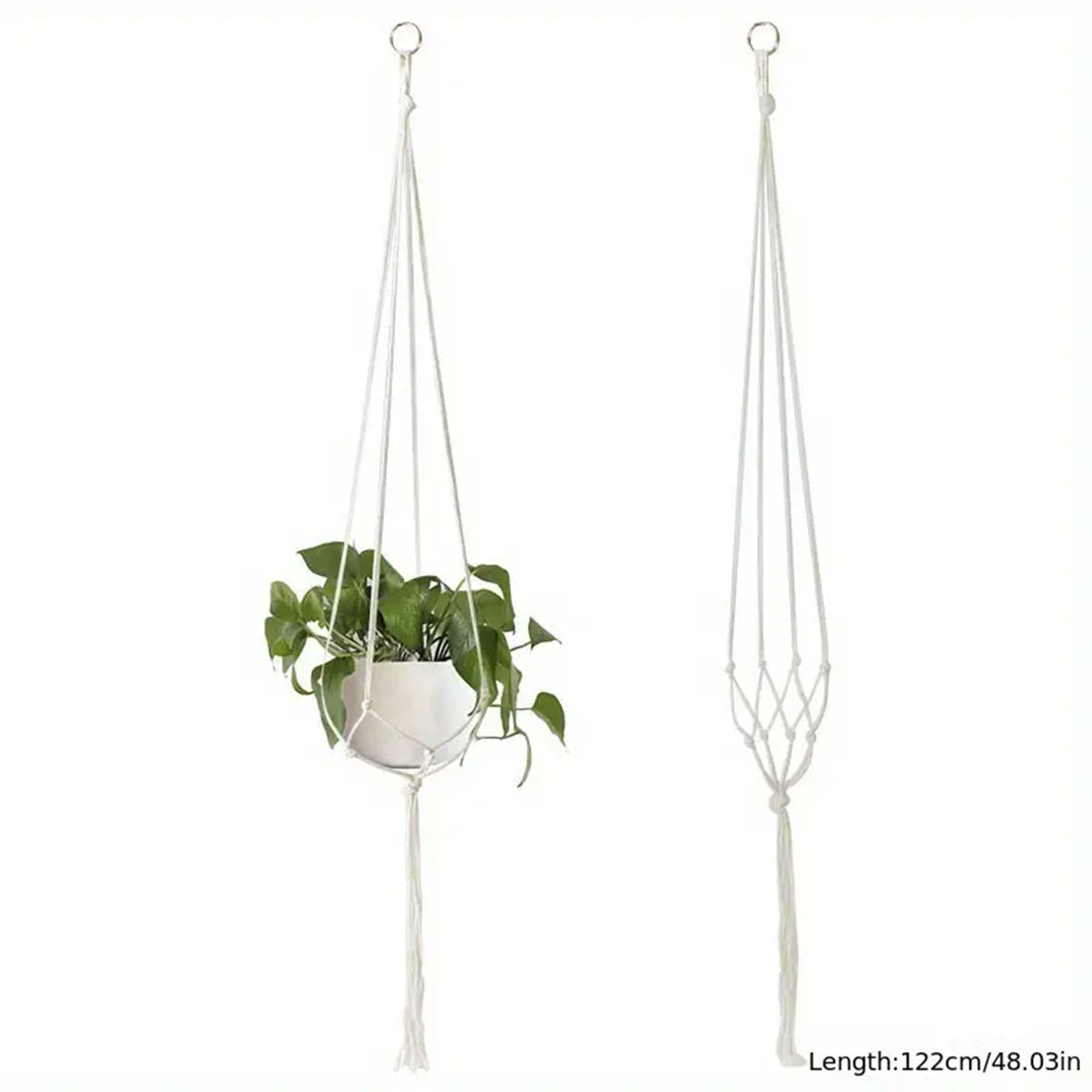 Hanging Mesh Storage Basket with Hemp & Cotton Rope Options – Home & Garden