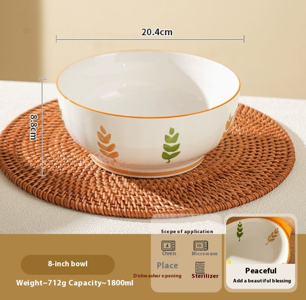 Deep Dinner Plates Set - Nordic Style Ceramic Tableware for Home Kitchen
