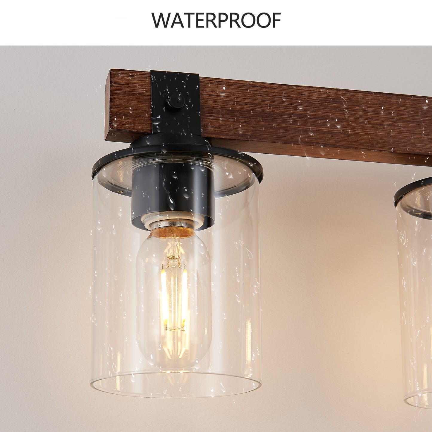 50in Rustic 7-Light Bathroom Vanity Wall Sconce - Farmhouse Industrial Lighting