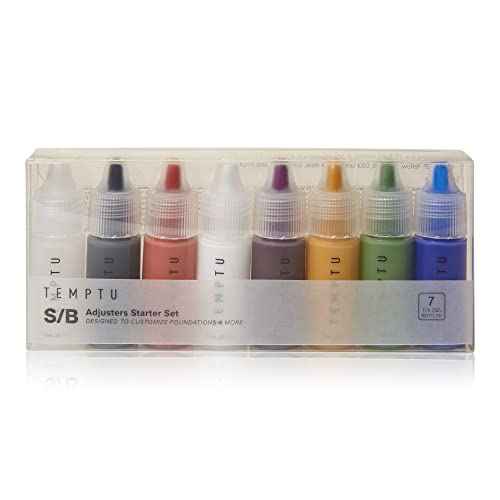 TEMPTU S/B Silicone-Based Shade Adjuster Starter Set: Long-Lasting, Highly-Pigmented Formula For Customizing S/B Foundation Shades | Includes 7 Primary Colors