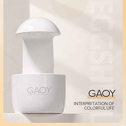 GAOY Mini UV Light for Gel Nails, Small Curing Light, Eggshell LED Nail Lamp, Fast Curing, White