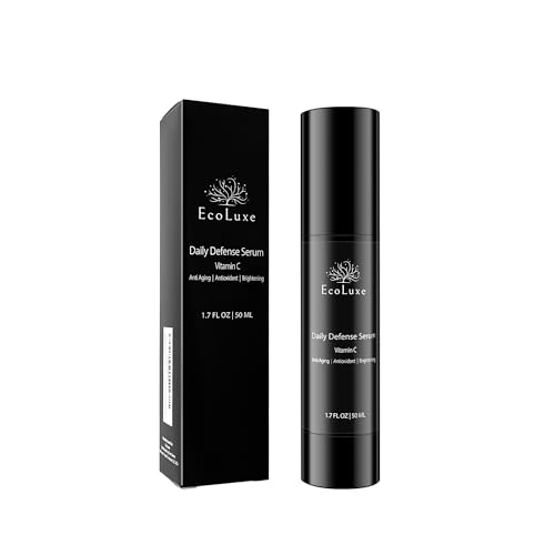 EcoLuxe Vitamin C Face Serum – Daily Defense Brightening & Antioxidant Complex for Anti-Aging, Dark Spots & Smooth, Radiant Skin