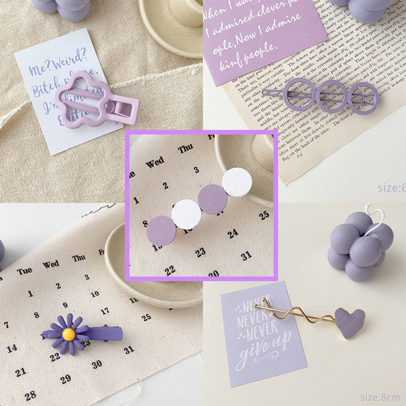 Purple Hairpin Set - 5 Pieces
