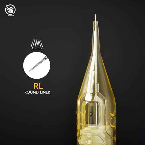 Tattoo Cartridge Needles, LIUMATE 14RL Tattoo Needles 20Pcs Standard Disposable Needle Cartridges Round Liner with Membrane for Rotary Tattoo Machine Pen Gun£¨1214RL