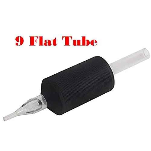 Flat Tip 1" Tattoo Disposable Clear Tube Grips 20pcs (9 Flat)
