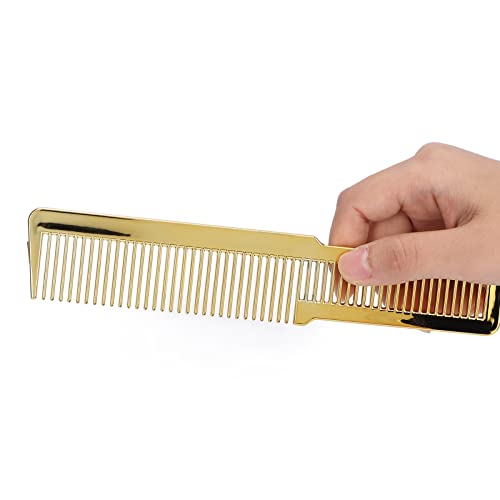 Comb Set, Fine and Wide Tooth Hair Cutting Comb for Hairdressing Salon,Professional Shaping & Wet Pick Barber Brush Tools, Anti-Static Hair Brush for Men Boys(gold)