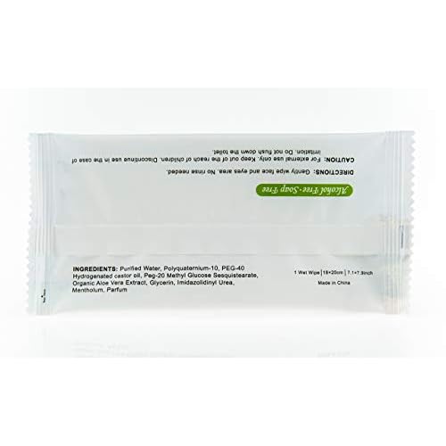 Travel Well Makeup Remover Wipes - 500 Count, Individually Wrapped - Natural Aloe Non-Woven Facial Wipes - Bulk Travel Essentials & Hotel Toiletries