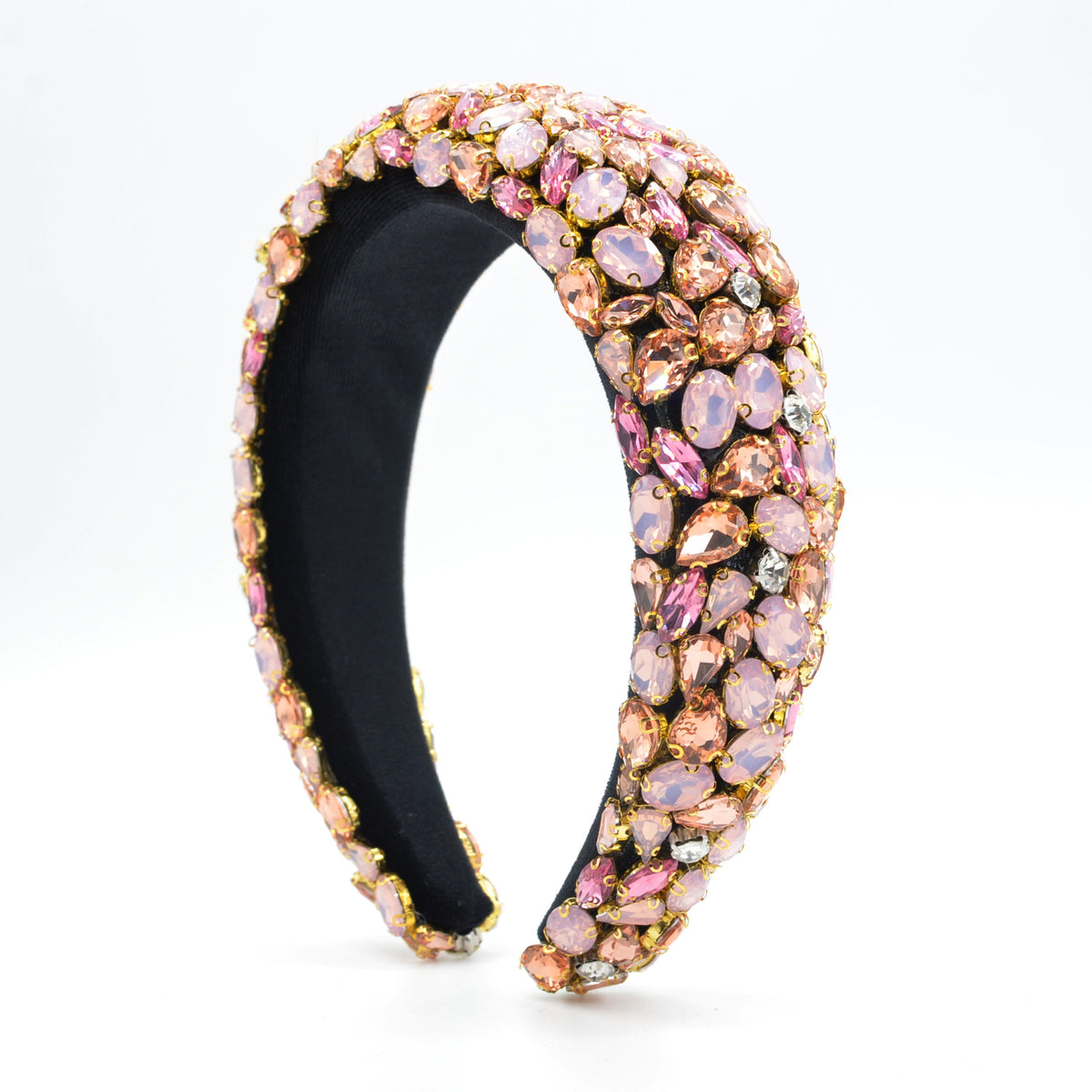 Rhinestone Geometric Headband - Korean Style