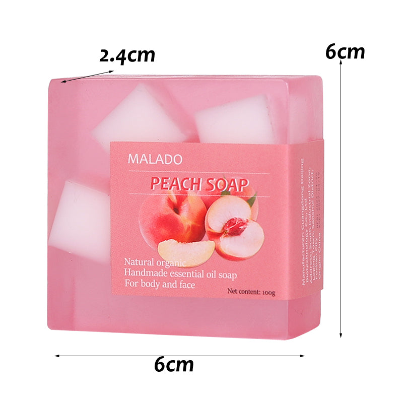 Peach Fruit Soap Bar 100g Natural Body Care for Gentle Cleansing