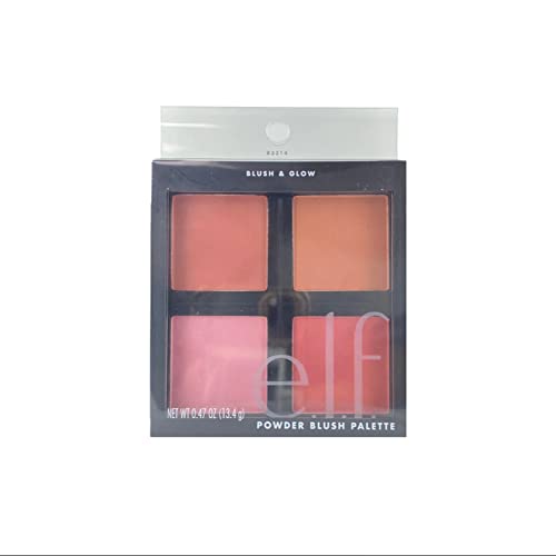 e.l.f. Cosmetics Powder Blush Palette, Four Blush Shades for Beautiful, Long-Lasting Pigment, Light