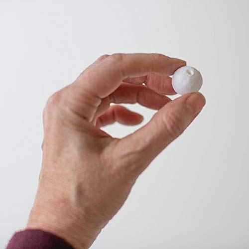 Lia Griffith Cotton Spun Paper Balls, White, 20mm, 24 Count