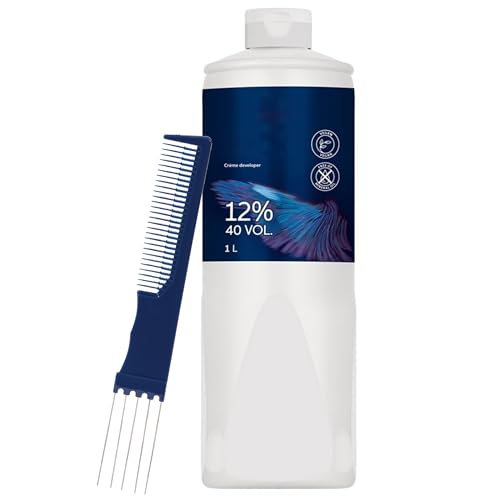 Welloxon Perfect Developer 12% / 40 Vol 33.8 Fl Oz with Dual Purpose Comb ? High-Lift Cream Developer for Koleston Perfect Hair Color & Bleaching Applications