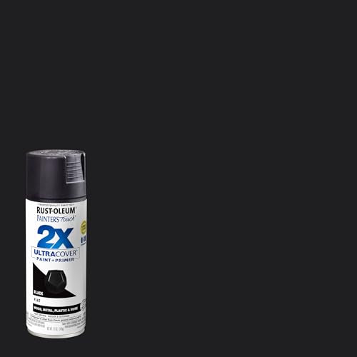 Rust-Oleum 331182 Painter's Touch 2X Ultra Cover Spray Paint, 12 oz, Ultra Matte Black