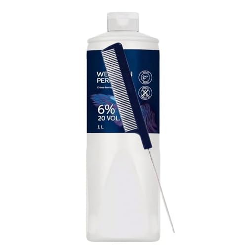 Welloxon Perfect 6% / 20 Volume Developer 33.8 fl oz with Pin Tail Comb ? Professional Hair Developer for Koleston Perfect Hair Color and Vibrant Gray Coverage