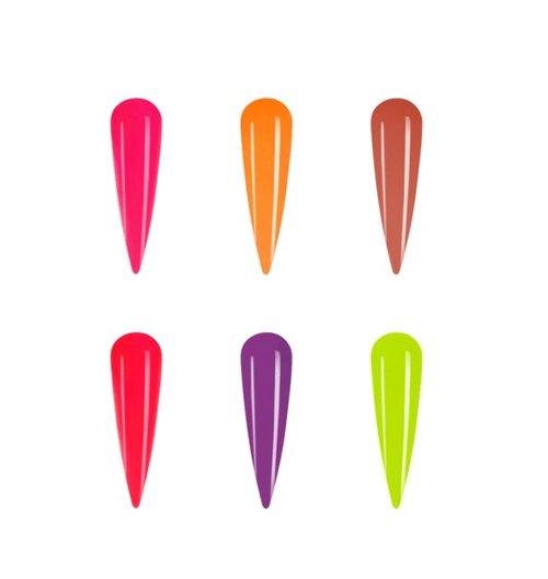 TONES Neon Gel Painting: Neon Gel Nail Polish Set (6 Colors, 5 mL / 0.17 fl oz Each)