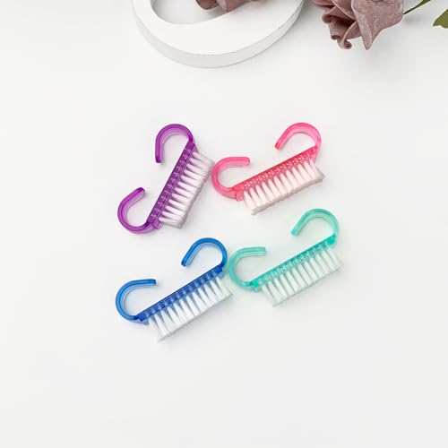 16 Pack Handle Grip Nail Brushes, Travel Size Fingernail Brush, Mini Hand Scrub Cleaning Brushes for Nails and Toes
