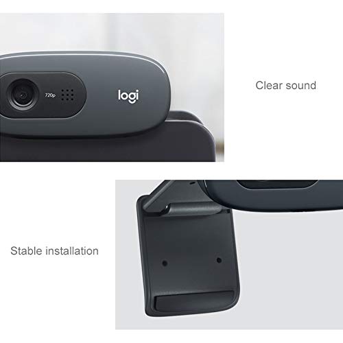 720P Webcam, C270 Web Camera with Built-in HD Microphone 1280 x 720p USB Web Cam, Widescreen Video Calling and Recording