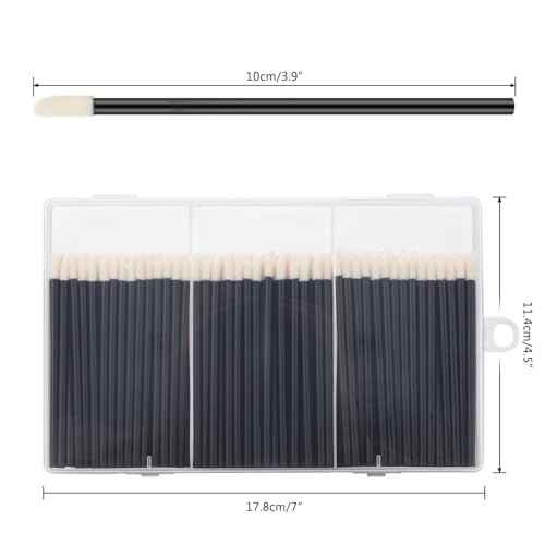 240 Pieces Disposable Lip Wands Lip Brushes,Lipstick Applicator Brushes Lip Gloss Wand,Soft Lint Free,Eyes & Lips Makeup Applicator Wands Tools£¨BLACK£©