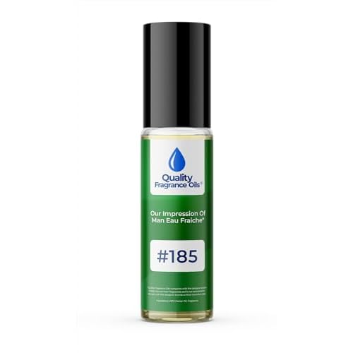 Quality Fragrance Oils' Man Eau Fraiche Impression #185 | Long-Lasting Perfume Oil, Alcohol-Free, Strong Scent, 10ml Roll-On | Affordable Alternative to Designer Fragrances