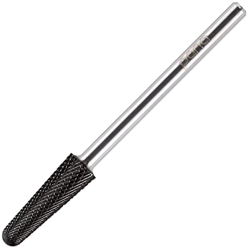 PANA USA Professional 3/32" Shank Size - Cone Shape Carbide Bit - Nail Drill Bit for Manicure Pedicure Tools Dremel Machine (Extra Fine, DLC Black)