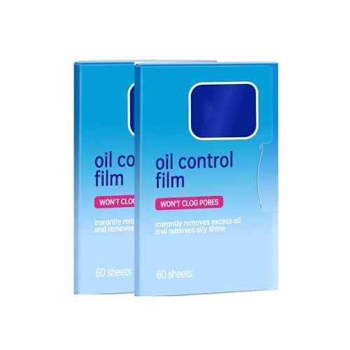 2 Packs Oil Blotting Papers for Face (120 Sheets) - Oil Absorbing Blotting Sheets for Oily Skin, Makeup-Friendly & Portable Oil Wipes