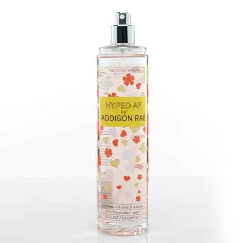 Addison Rae Hyped Body & Hair Mist for Women - Woody Citrus Feminine Scent - Body Spray Opens with Mandarin and Blood Orange - Long-Lasting, Everyday Wear Fragrance for Her - Vegan, Cruelty Free - 8oz