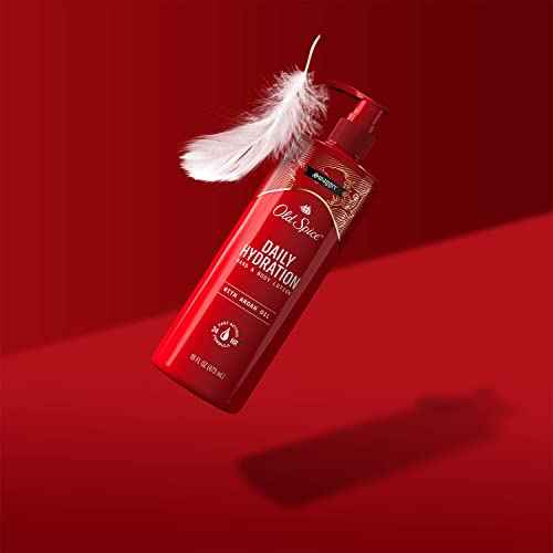Old Spice Hand & Body Lotion for Men, Daily Hydration, 24/7 Hydration, 24/7 Replenishing Rich Moisture for Dry Skin, Lightweight Formula, Swagger with Argan Oil Scent, 16 fl (Pack of 4)