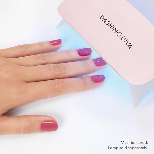 Dashing Diva Glaze Nail Strip Set - Cherry Vanilla - Long Lasting, Chip Resistant, Semi-Cured Gel Nail Strips - Summer Gel Set - 4-Piece Manicure Kit with 32 Strips