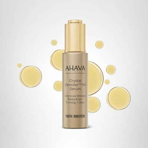 AHAVA Crystal Osmoter X6 Serum - Revolutionary Youth Booster & Intense Wrinkle Reduction, Enhances Youthful Glow & Firming, Enriched with Exclusive Blend of Dead Sea Osmoter & Jojoba Oil, 1 Fl.Oz