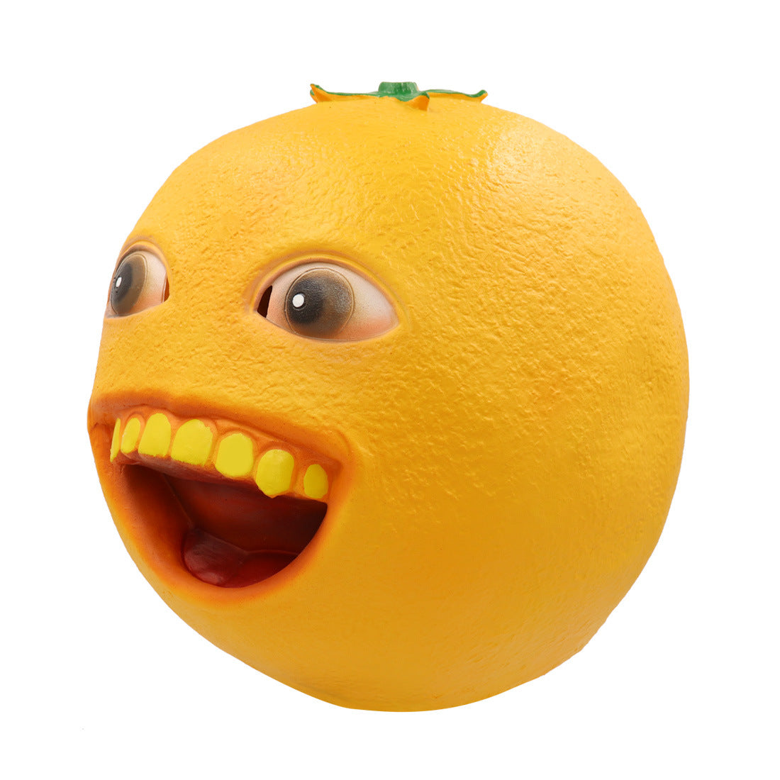 Orange Emoji Headgear Latex Mask for Parties Halloween Cosplay Fun