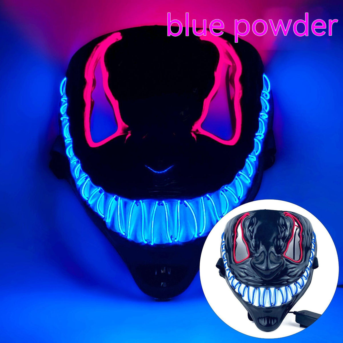 Halloween Luminous LED Mask for Dance Party Multi-Color Variants