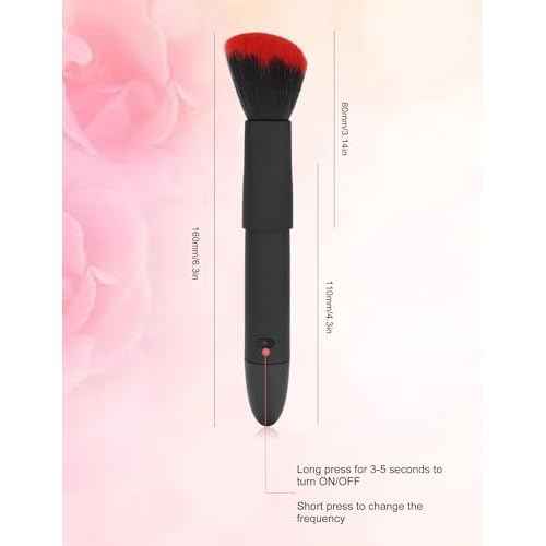 Electric Makeup Brush 10 Gears Rechargeable Multifunctional Blush Brush for Contouring, Highlight and Airbrush