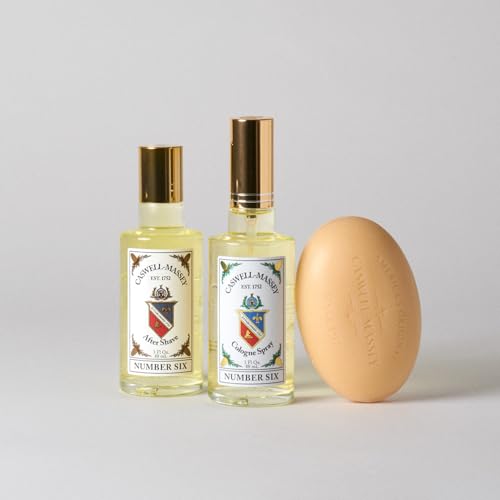Caswell-Massey Number Six Gold Cap Cologne, Men¡¯s Cologne with Sophisticated Top Notes of Bergamot, Rosemary & White Narcissus with a Premium Lavender Base, 3 Fl Oz