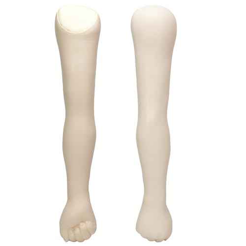 HUOXOU Silicone Arm, Tattoo Practice Arm, 24.8 inch 1:1 High Simulation Tattooing Skin, Fake Arm, Silicone Hand, Tattoo Skin Practice, Easy to Color, White