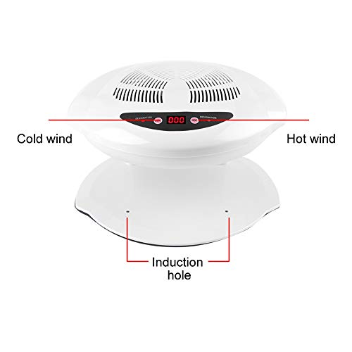 Professional Nail Dryer,400W Air Nail Fan Blower Dryer Machine Auto Induction Warm and Cool Wind,Professional Air Nail Fan Manicure Tool with Sensor,for Fingernail & Toenail Curing