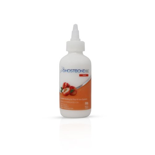 GHOSTBOND XL Hair Replacement Adhesive - 5oz - Invisible Bonding Wig Glue: Extra Moisture Control - Water & Oil-Resistant, Light Hold for Poly and Lace Hairpiece, Wig, Toupee Systems, (Peach)